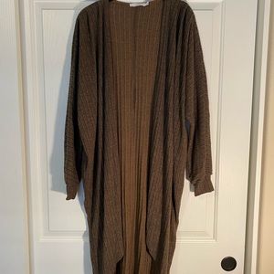 Long brown cardigan